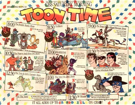 1981 Cbs Saturday Morning Cartoons Advertisement In Comic Books