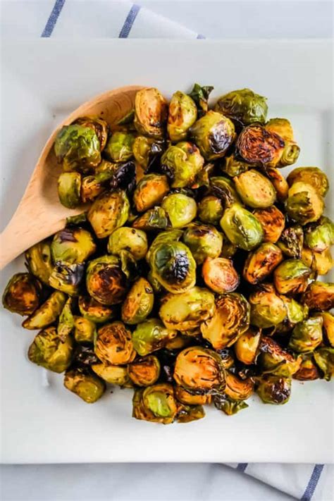 Roasted brussel sprout quinoa bites stuffed with asparagus & brussel sprout salad with honey dijon dressingjoyful healthy eats. Roasted Brussels Sprouts with Balsamic - Spoonful of Flavor