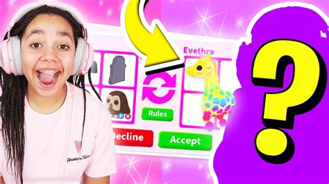 What People Trade For A Neon Giraffe Dream Pet Roblox Adopt Me Youtube