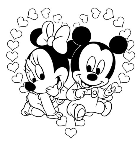 Minnie Y Mickey Enamorados Para Pintar Colorear Imágenes