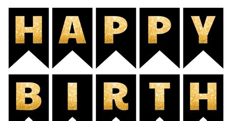 cut out happy birthday printable letters free printable black and