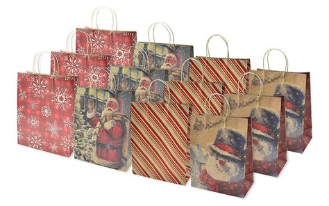 Christmas Large T Bags Kraft 12 Pack Remarkable Product