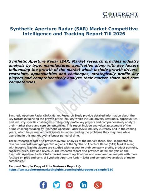 Ppt Synthetic Aperture Radar Sar Market Competitive Intelligence
