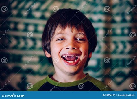 Young Toothless Boy Smiling Stock Photo Image Of Green Toothless