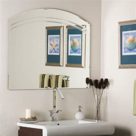 Victorian rectangular bath mirror in a nickel finish. Buy Best Angel Large Frameless Bathroom Wall Mirror ...