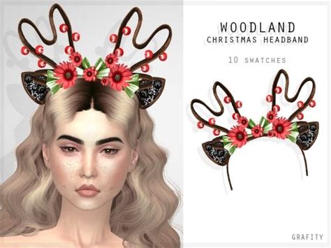 Woodland Christmas Headband The Sims 4 Download Simsdomination