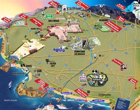 Southern California Attractions Map Printable Maps Bank2home Com