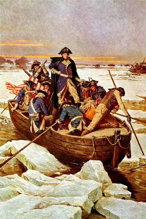 General Washington Crossing The Delaware River Painting By War Is Hell