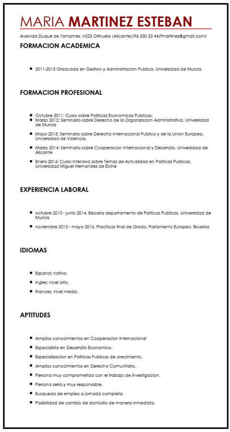 Además, los pasos para realizar uno y un ejemplo de resumen. Curriculum vitae en español - laboite-cv.fr