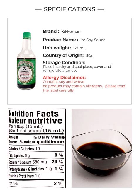22 Kikkoman Soy Sauce Nutrition Label Labels 2021