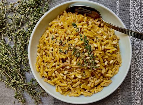 Lemon Thyme Orzo Pilaf With Toasted Pine Nuts Larchmont Buzz