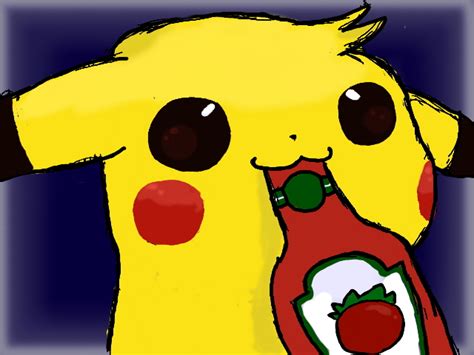 Pikachu Loves Ketchup By Xxsteampunkwolfxx On Deviantart