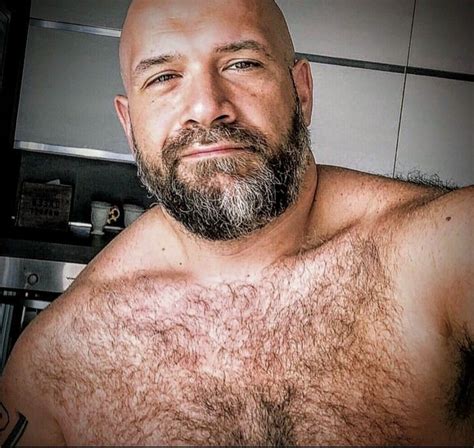Pin By Gagabowie On Bear Dad Portraits Bald Men With Beards Hairy