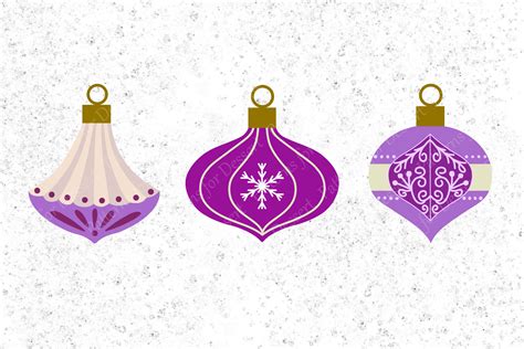 Purple Christmas Tree Ornament Clip Art By Patterns For Dessert
