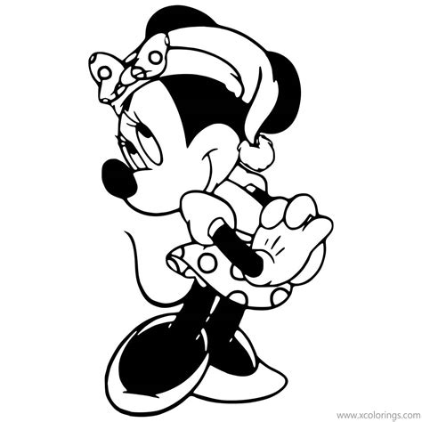 Mickey Mouse Christmas Coloring Pages As A Santa Claus