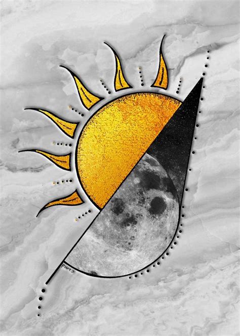Sun And Moon Poster By Pedro Henrique Displate Moon And Sun