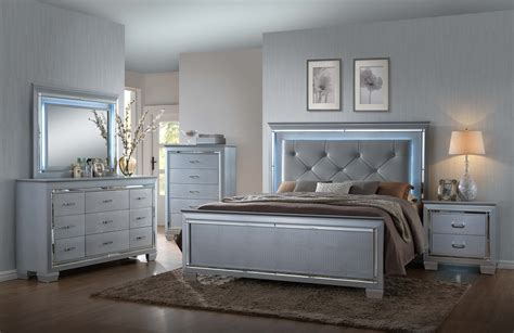 Make your home a sanctuary. Lillian LED Bedroom set by Crown Mark