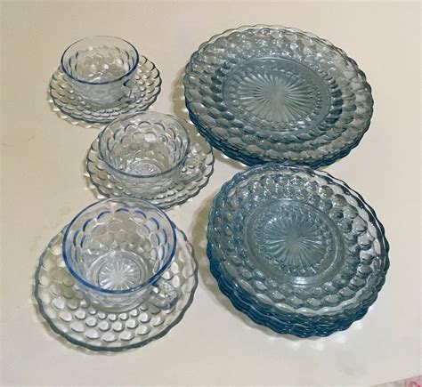 Blue Bubble By Anchor Hocking 1940s Depression Glass Individual