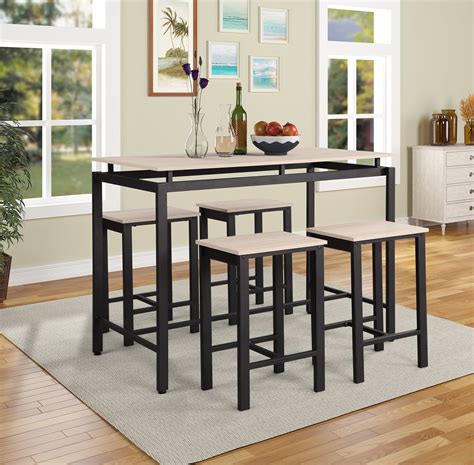 Enyopro Counter Height Table Set Of Breakfast Bar Table And Stool