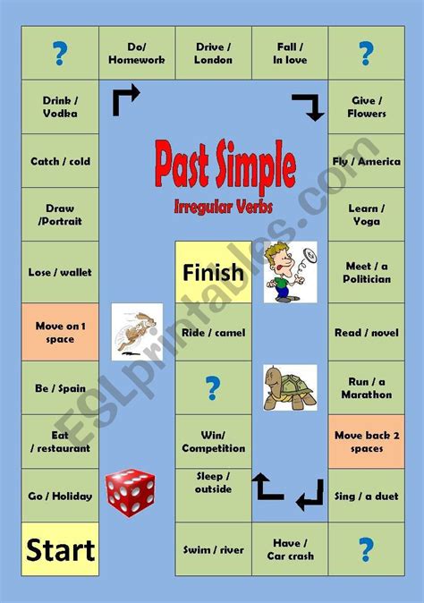 Irregular Verbs Past Simple Board Game Esl Worksheet By Ko