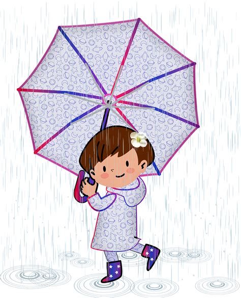 Girl Rain Umbrella Free Image On Pixabay