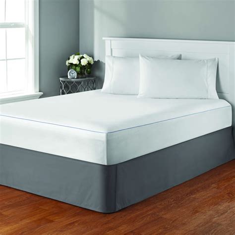 mainstays cooling comfort luxury fitted waterproof mattress protector