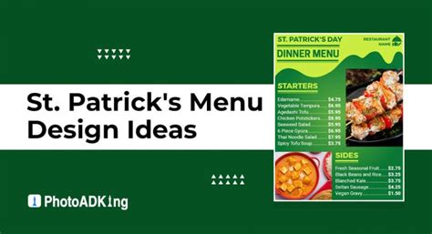 St Patricks Day Menu Design Ideas Examples Samples