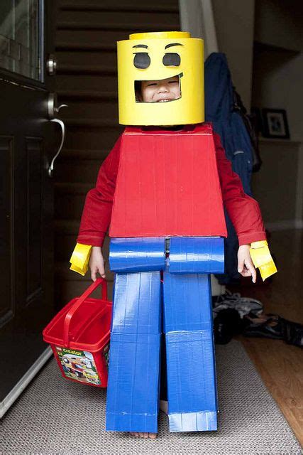 Lego Costume Made With Poster Board Styrofoam Duct Tape And Some Cardboard Lego Man