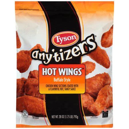 The usual winner is a place called the windsor inn who claim to have the best wings this side of buffalo. Tyson Any'tizers Buffalo Style Hot Wings, 28 oz - Walmart.com