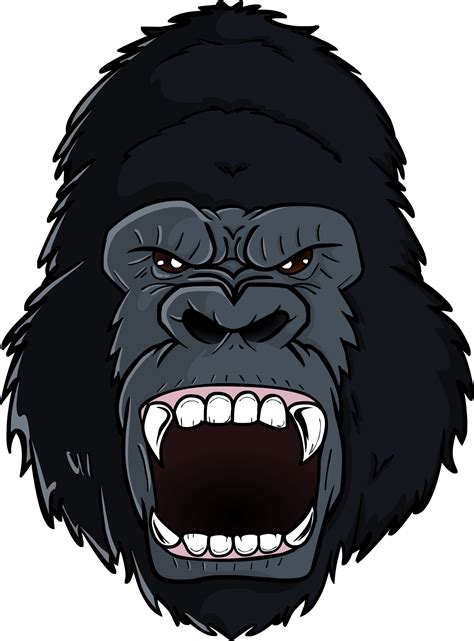 cartoon gorilla logo angry gorilla logo illustration vector stock vector