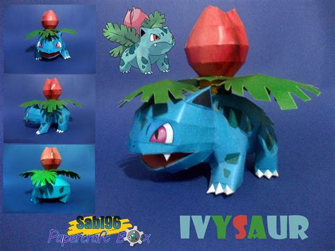How To Make A Pokemon Ivysaur Paper Toy Papercraft Free Template