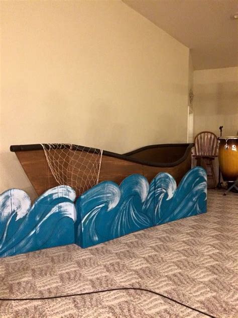 Diy Prop Ocean Waves With Cardboard Vbs Kidmin Bigfish Cardboard