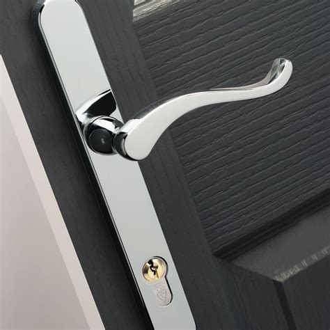 Doors Door Hardware Chrome UPVC Or Composite Door Handle By Fab N Fix DIY Materials Home