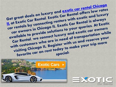 PPT - Exotic Car Rental Chicago IL PowerPoint Presentation, free