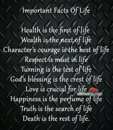 Important Facts of life.... | FACTS -- Random, Fun & Unbelievable