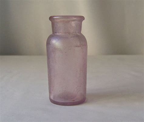 Vintage Purple Glass Bottle Sun Purple Amethyst Bottle Etsy Glass Bottles Old Bottles