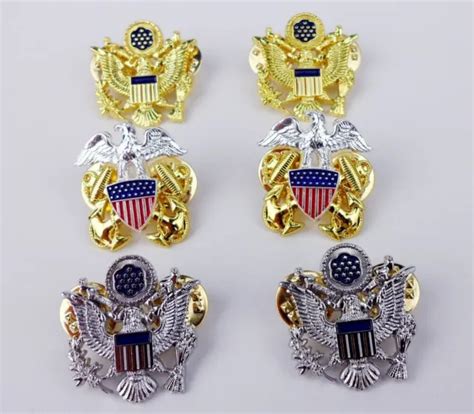 Set Us Military General Officer Rank Badge Shoulder Eagle Badge Pin 27