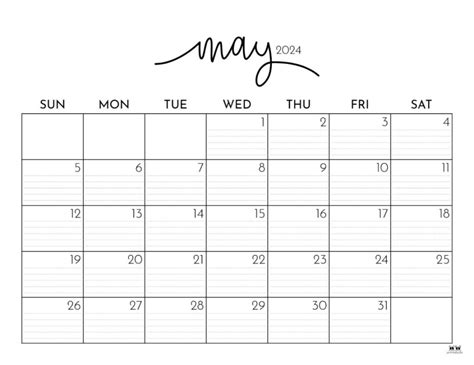 May 2024 Printable Calendar Good Calendar Idea