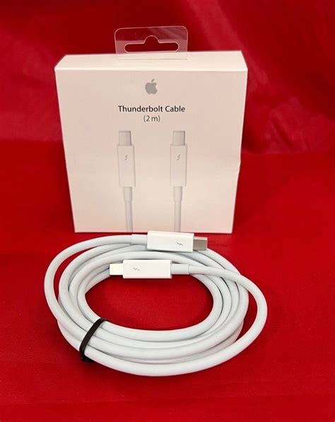 Original Apple Thunderbolt Cable 2m Md861lla A1410 White Ebay