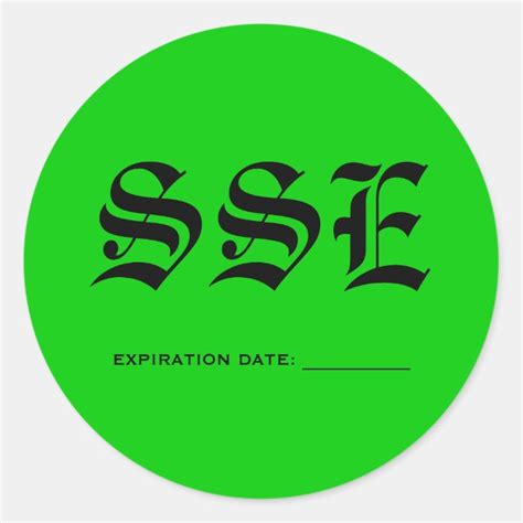 Sse Expiration Date Classic Round Sticker