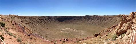 Meteor crater is a meteorite impact crater about 37 mi (60 km) east of flagstaff and 18 mi (29 km) west of winslow in the northern arizona desert of the united states. Meteor Crater Arizona - World's Best Meteorite Impact Crater