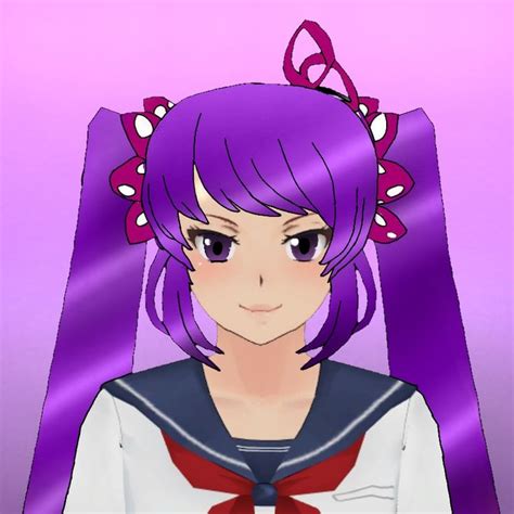 Osana Najimi With Purple Hair And Eyes