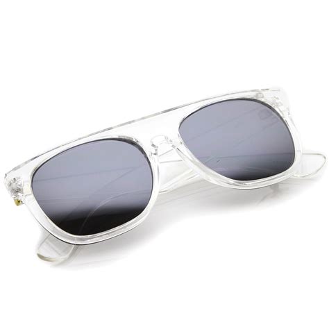 modern super flat top wide temple horn rimmed sunglasses 55mm sunglass la