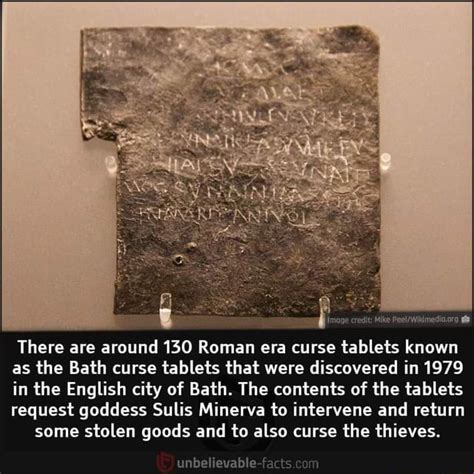 Ave Credit Mike There Are Around 130 Roman Era Curse Tablets Known As The Bath Curse Tablets