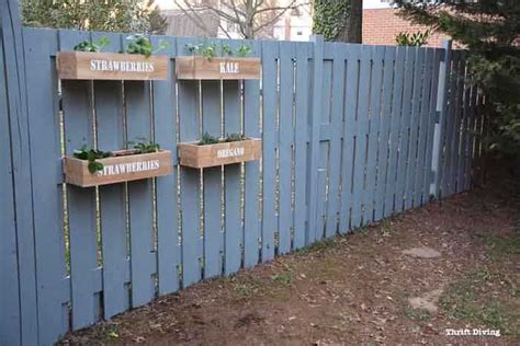 Diy Hanging Planter Boxes On The Fence Diy Wooden Planters Hanging