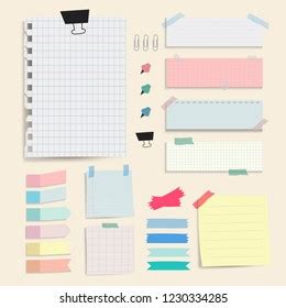 Colorful Reminder Paper Notes Vector Set Stock Vector Royalty Free