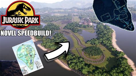Original 1990 Novel Jurassic Park Map Speedbuild Jurassic World