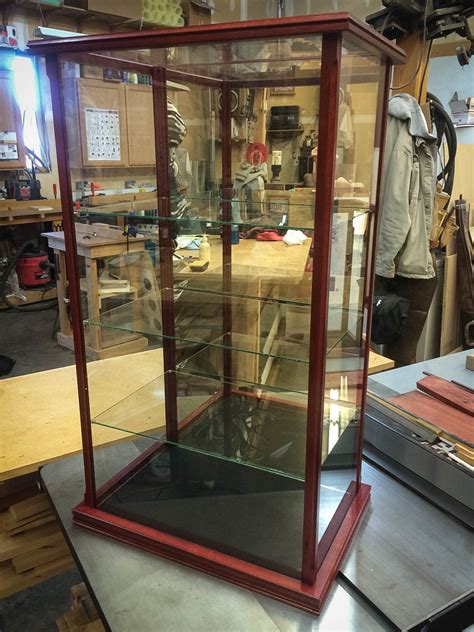 Handmade Display Case For Collectibles With Exotic Blood Wood