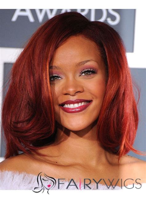 Chic Medium Red Lace Front Celebrity Hairstyle Short