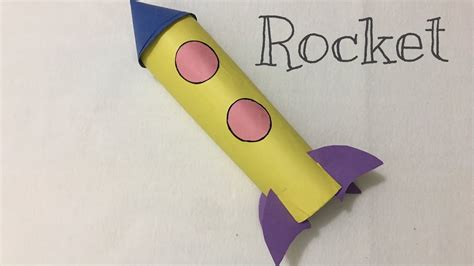 Paper Rocket Toilet Paper Roll Craft Easy Kids Craft Youtube